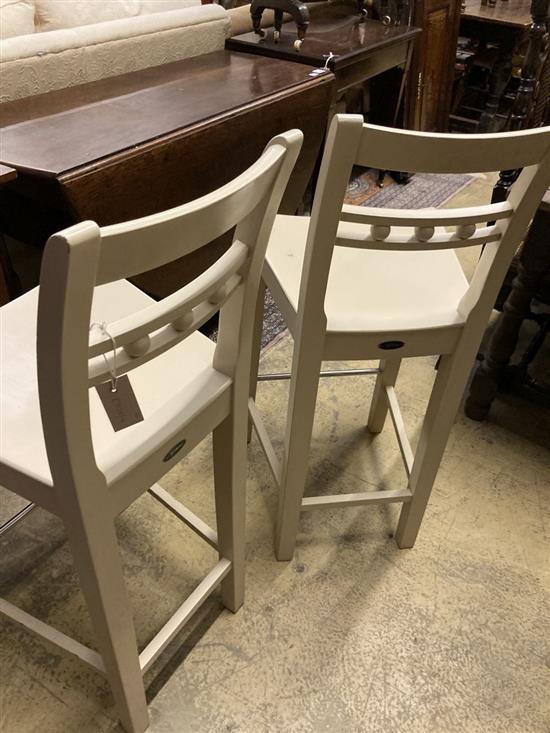 A pair of Neptune bar stools, height 102cm